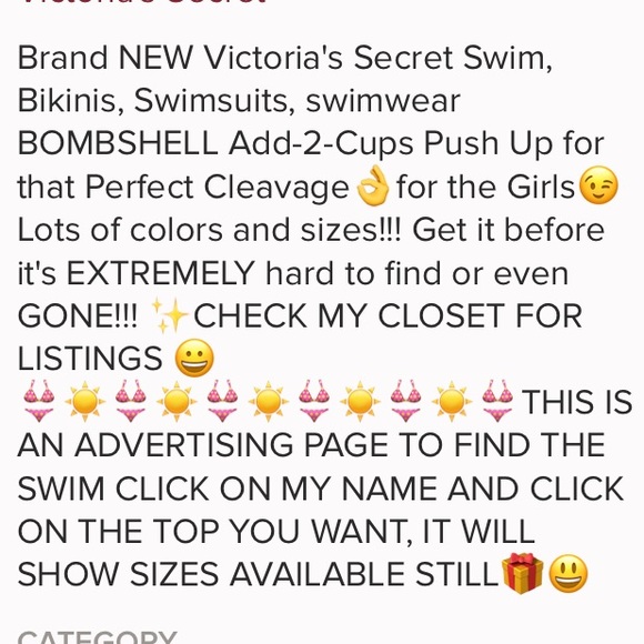 NEW Victoria’s Secret Bombshell Swimsuit swim - Picture 8 of 8